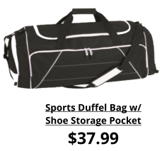 Sports Duffel Bag w/ Shoe Storage Pocket $37.99